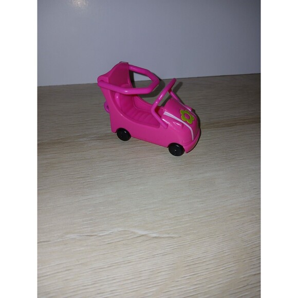 Polly Pocket Roller Coaster Toy Car Replacement Mattel Pink 2008 3 Inches - Picture 1 of 9